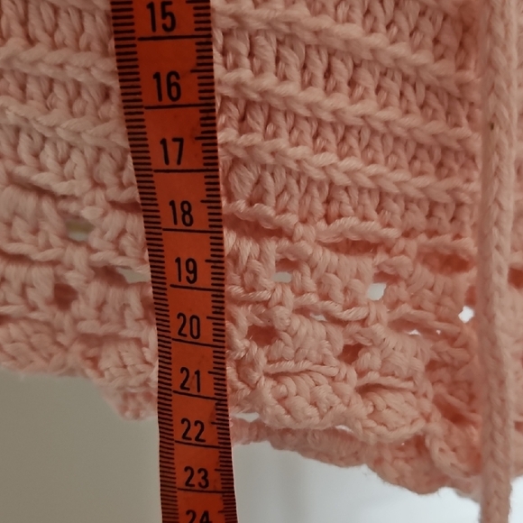 Pink Cotton Crochet Tank And Shorts With Beads - Picture 8 of 10